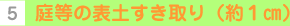 5 庭等の表土すき取り（約１㎝）
