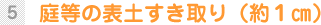 5 庭等の表土すき取り（約１㎝）
